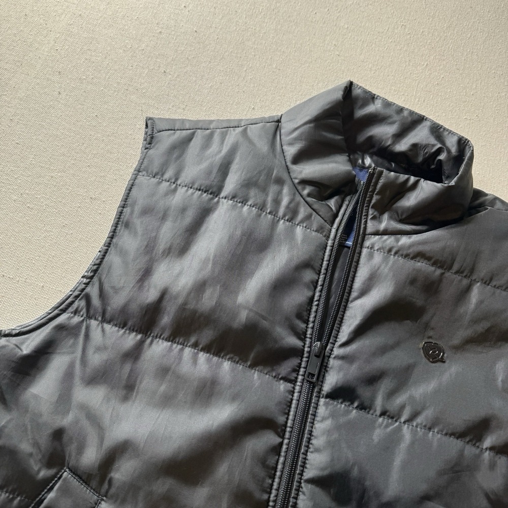Rocawear Classic Mens Puffer Vest Black Full Zip Logo Size M
